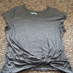 Maurices Gray Twist Front Tee